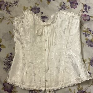 Amazon White Lace-Up Blouse